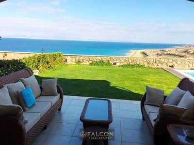 Cash price: Fully finished chalet (kitchen + air conditioning) with a sea view in Telal Sokhna, next to Porto Ain Sokhna.