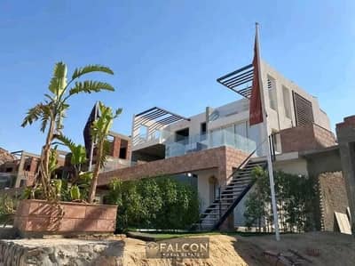 Received a chalet from Palm Hills on the sea in Hacienda Ras El Hekma, finished, with air conditioners, kitchen, and a 10-year installment, North Coas