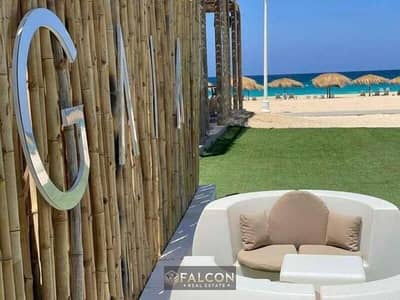 Chalet for half price on the beach, cash price only!! The project is ready and the sea is flowing in Gaia Al Ahly, Sabbour North Coast