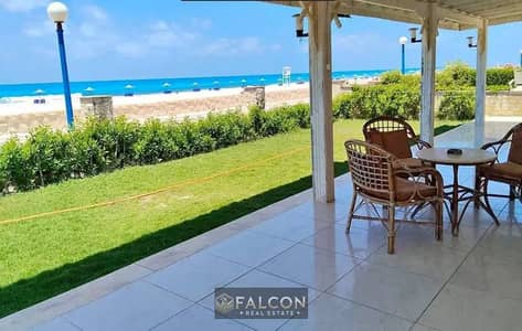 شاليه جاهز للمعاينه بجاردن 77 متر  seaview  متشطب بالكامل للبيع فى مرسيليا بيتش 5 راس الحكمه الساحل الشمالى بجوار  قريه فوكا باى و هاسيندا ويست