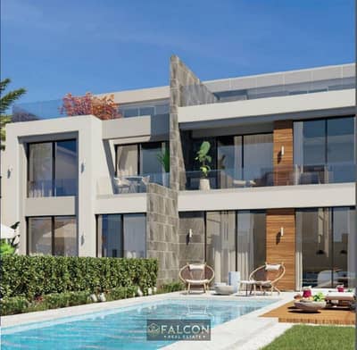3 Floors villa with full greenery open view for sale with installments over 8 years in La Vista New Cairo