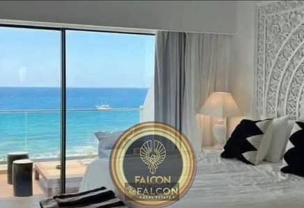 fully finished chalet for sale with sea view 100% with cash discount 40% or in installments in dose ras al hekma north coast