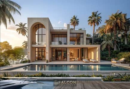 VIP LUXURY corner villa with 3 main facades on the Nile in Sheikh Zayed, installments over 10 years