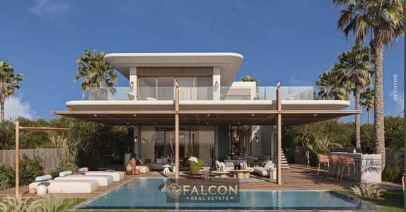 Last chance in Zoya Ghazala Bay! Own a beachfront villa, 945 sq m, one story, with a ready-made swimming pool and ultra-super deluxe finishing - High