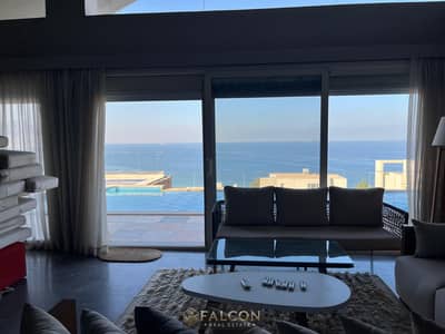 VIP chalet with two master bedrooms on the sea in Marina 8, the heart of New Alamein. Directly on the lagoon with a full view of Alamein Towers and th