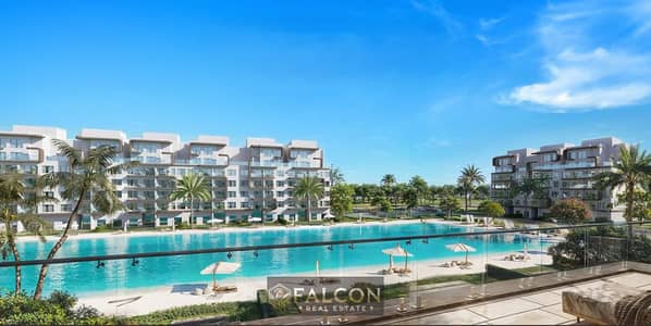 بمقدم 370K شاليه غرفتين دايركت علي اللاجون بفيو ابراج العلمين و بالتقسيط علي 10 سنين في LAGOONS AL ALAMEIN