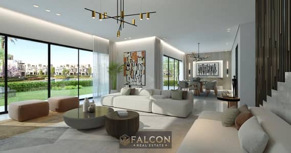 فيلا ( أرضي + أول ) بجاردن للبيع بفيو مفتوح في التجمع بجوار AUC و GUC بجوار ZED East هايد بارك - Hyde Park
