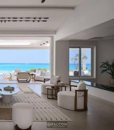 Chalet steps from the beach with sea and lagoon views hotel style finishing in a prime village location with low down payment and long term installmen