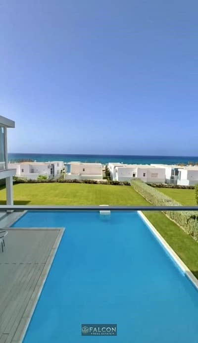 شاليه صف أول بتريبل فيو Sea- Pool- Landscape لوكيشن أسطوري وتشطيب luxury فاخر اقوي فرصة سكن واستثمار