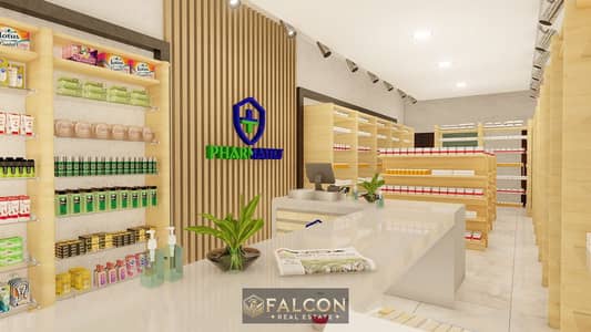 pharmacy for sale with an open facade next to an international medical center in go heliopolis compound next to city stars in Heliopolis