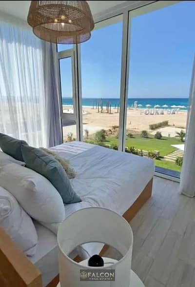 شاليه كاشف البحر تشطيب Vip + كريستال لاجون (كالي كوست Cali coast ) علي البحر دايركت , بجوار مراسي الساحل الشمالي