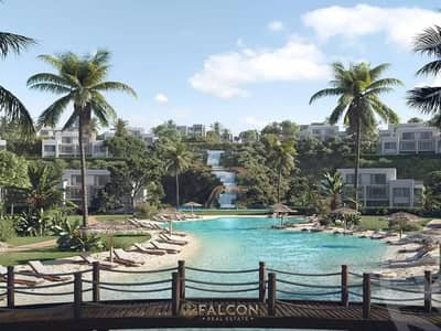 With 24% Discount Own a Fully Finished Chalet 1st Row On Lagoon With Sea View On The Top Elevation in Seazen Ras ElHekma Between WaterWay & LV Bay