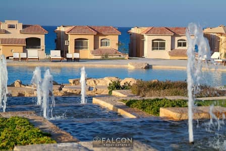 Fully finished chalet with a 40% discount, featuring a dual view of the lagoon and the sea. It is situated in a prime location at Telal Sokhna—near Po