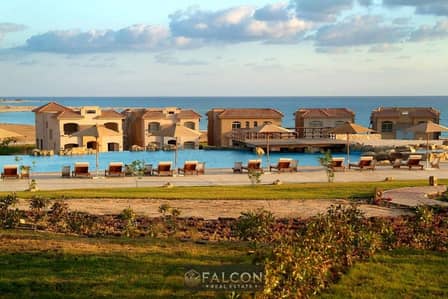شاليه للبيع بسعر لقطه دبل فيو على الللاجون والبحر بخصم كبير على الكاش بتشطيب vip ف تلال السخنه بجوار بورتو السخنه ولافيستا