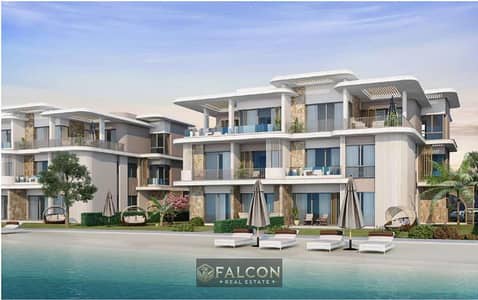 كامل التشطيب بفيو بانورامى على البحر واللاجون باقل مقدم شاليه للبيع فى كيو نورث _ Q north فى قلب سيدى عبد الرحمن بجوار مراسى ولافيستا كاسكادا