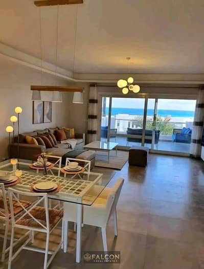 Ready-to-move-in chalet with a sea view (50% discount + VIP finishing) for sale in Youd North Coast, on the Alamein Road, near Gaia and Swan Lake.