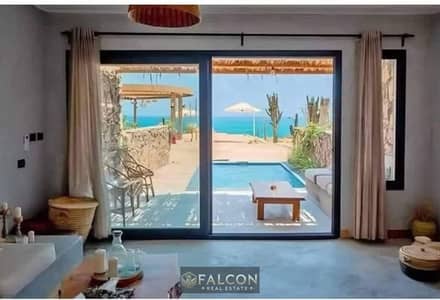 High-end finishing sea view chalet for sale by Hyde Park in Sea Shore, North Coast, near Fouka Road and minutes from Silver Sands.