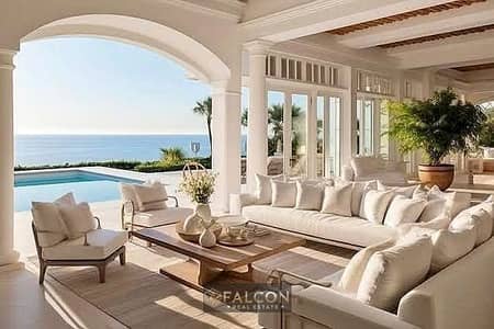With a 30% discount, a fully finished chalet for sale with Acs in dose by Akam Al Rajhi, with double sea and lagoon view. in Installment up to 5 years