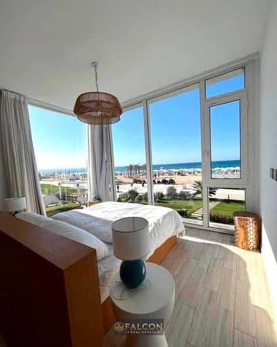 شاليه فاخرsea view % (بخصم 20%) fully finished with Acs للبيع فى زويا غزاله باي zoya ghazala bay الساحل الشمالي