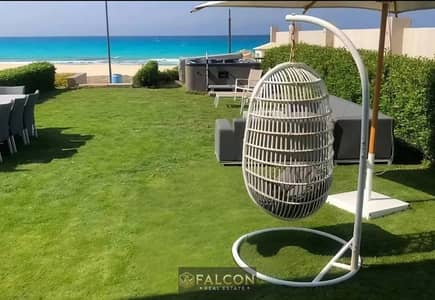 First row + 50% Discount, best company price, prime location, chalet for sale in Youd Ras El Hekma North Coast, near Salt, Haceinda waters & safia