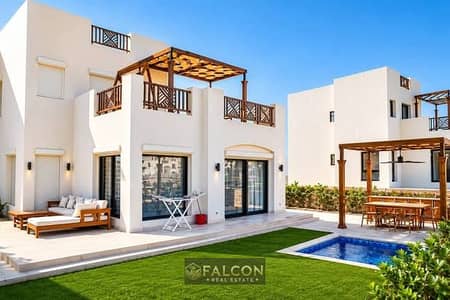 استثمر باقل سعر فى شاليه صف اول على البحر متشطب بالتكيييفات للبيع فى مكادى هايتس makadi heights البحر الاحمر
