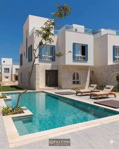 تاون هاوس للبيع (جاهز للمعاينه) سى فيو fully finished  فى قريه نايا باى naia bay الساحل الشمالى