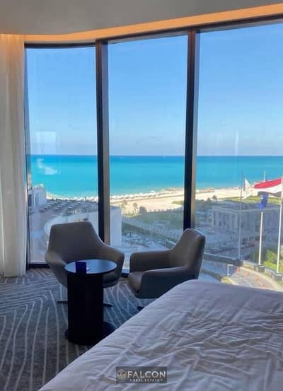 Sea view apartment (ready for immediate occupancy) fully finished for sale in Alamein Towers, near Marassi and Hacienda Bay.