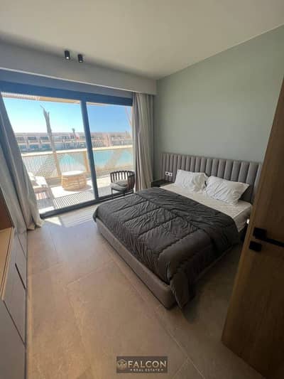 Fully furnished 2-bedroom sea-view chalet at the best price in a prime location in the heart of Sidi Abdel Rahman, with installment.