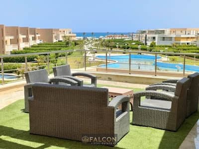 شاليه بـ تشطيب High end و دبل فيو على البحر و Pool استلام فوري للبيع بجوار هاسيندا ويست و طريق الفوكا بأقساط 10 سنين بـ مارسيليا بيتش Marseilla Beach