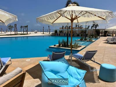 Ultra super lux finished chalet with low Dp full sea view with installments at Seashore Hyde Park Ras El Hekma