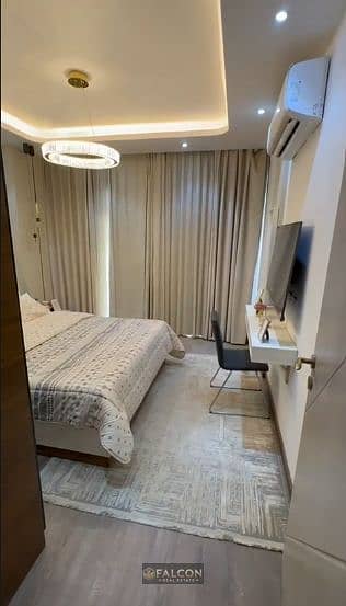 Ready finished apartment with ACs on South 90th Street in New Cairo Fifth Settlement, with a discount.