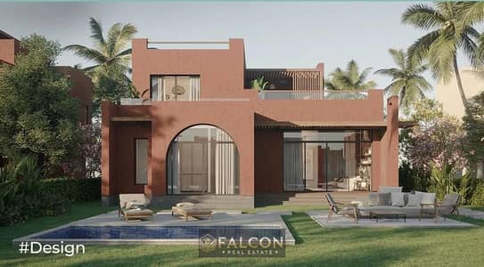 With a down payment of 1,500,000, a corner chalet with a sea view, just steps from the beach, in Makadi Orascom, in the heart of the Red Sea. Installm
