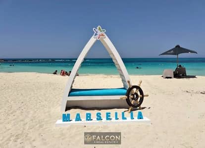 شاليه sea view  بخطوات للبحر مع مارسيليا بيتش قسط علي اطول فتره marsilia