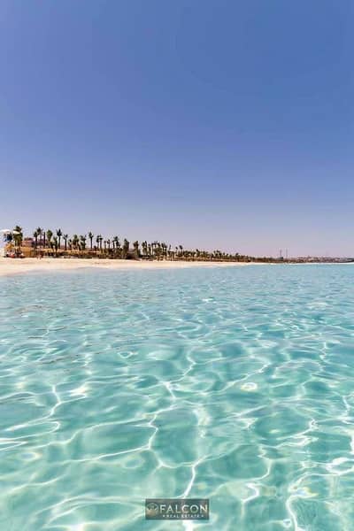 Penthouse, first row, lagoon view, for sale in Marsa Baghoush village, Sidi Heneish, the best sea on the North Coast, in installments over 9 years