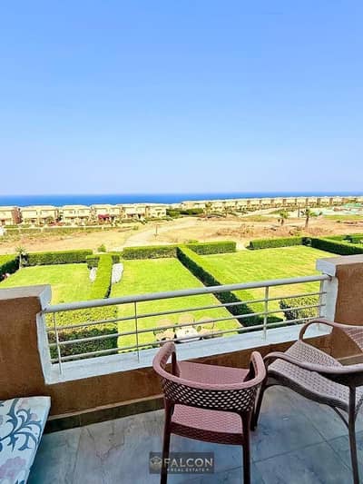 Chalet with open view to the sea for sale in Ain Sokhna Hills, raises the price of a special location next to La Vista Village 6 and Porto Sokhna