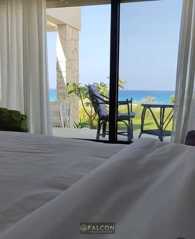 first row on sea fully finished chalet for sale in modon mins from azha and mountain view ras elhekma and lavista and baiet elbahr and silver sands