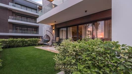3-room apartment, ground floor with garden, 155 m + 40 m garden, for sale in Double View Lagoons and Landscape, in La Vista, El Patio Sola, Shorouk
