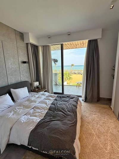 99m chalet with open view to the sea for sale in Telal Ain Sokhna, next to La Vista 6 and Porto Sokhna, with the lowest down payment
