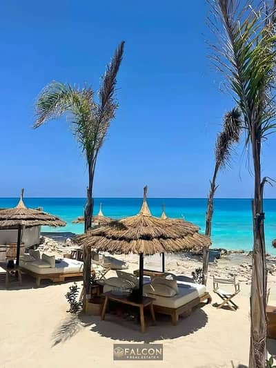 شاليه للبيع صف اول لاجون فى هاسيندا راس الحكمه اقوى وجهات الساحل الشمالى وافضل بحر فى الساحل بجوار قريه هاسيندا سيدى حنيش ولافيستا راس الحكمه