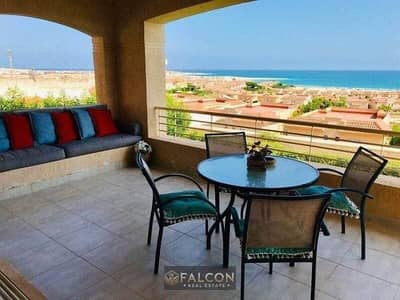 Two-bedroom chalet on a prime floor with a full sea view, fully finished, in the prestigious Telal Sokhna area of ​​Ain Sokhna, next to La Vista