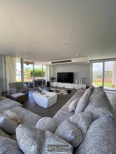 on marina first row on sea villa town corner finished for sale 10y installment in salt near mountain view and swan lake and hacienda and cali coast