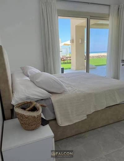 chale Two-bedroom first row, lagoon, fully finished, in the heart of Ras El Hekma, minutes from the Fouka exit, Sea Shore Hyde Park Village