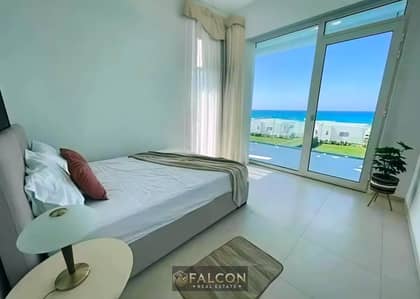 Real photos of a two-bedroom chalet (high-end finishing), Ready to move, sea view.
