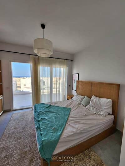 Own a chalet for sale (hotel finishing) in front of El Alamein Towers in installments over 10 years