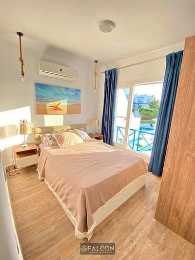 In installments over 10 years, chalet for sale, 65 square meters, immediate delivery (hotel finishing) with international quality on the North Coast