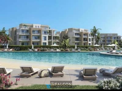 Chalet, 152 sq m, steps from the sea, open view, for sale in Marina 8 North Coast compound near New Alamein