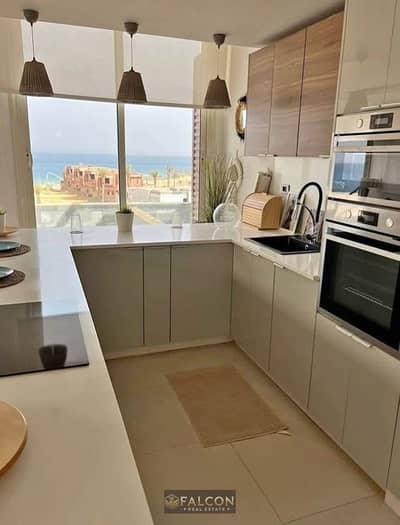 Fully finished chalet with hotel-style services, including AC’s and a kitchen, located in the Telal Ain Sokhna resort (directly on the sea