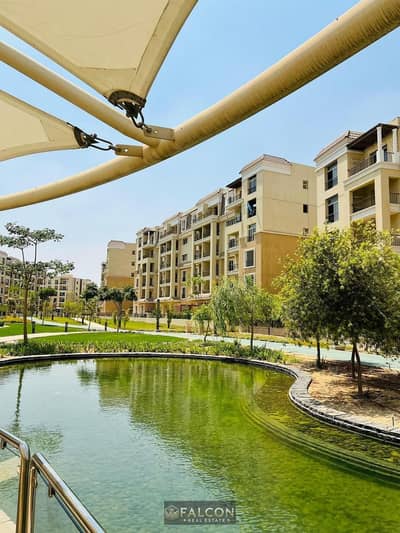Apartment with a special discount, 3 rooms, direct view of the landscape, sea view, for sale in Sarai Compound next to Madinaty and opposite Al Shorou