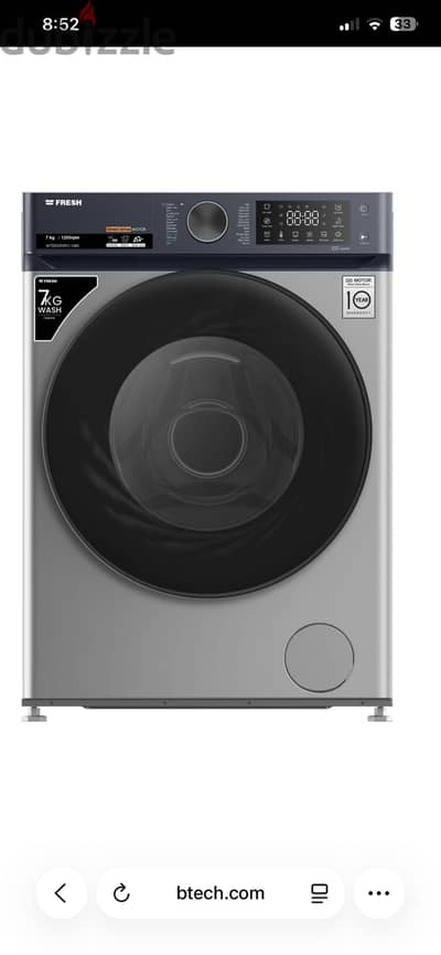 Fresh Washing Machine 7KG – Brand New
