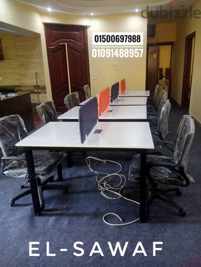 خلية عمل- ورك ستيشن خشب mdfاسباني- اثاث مكتبي-work station- partiton